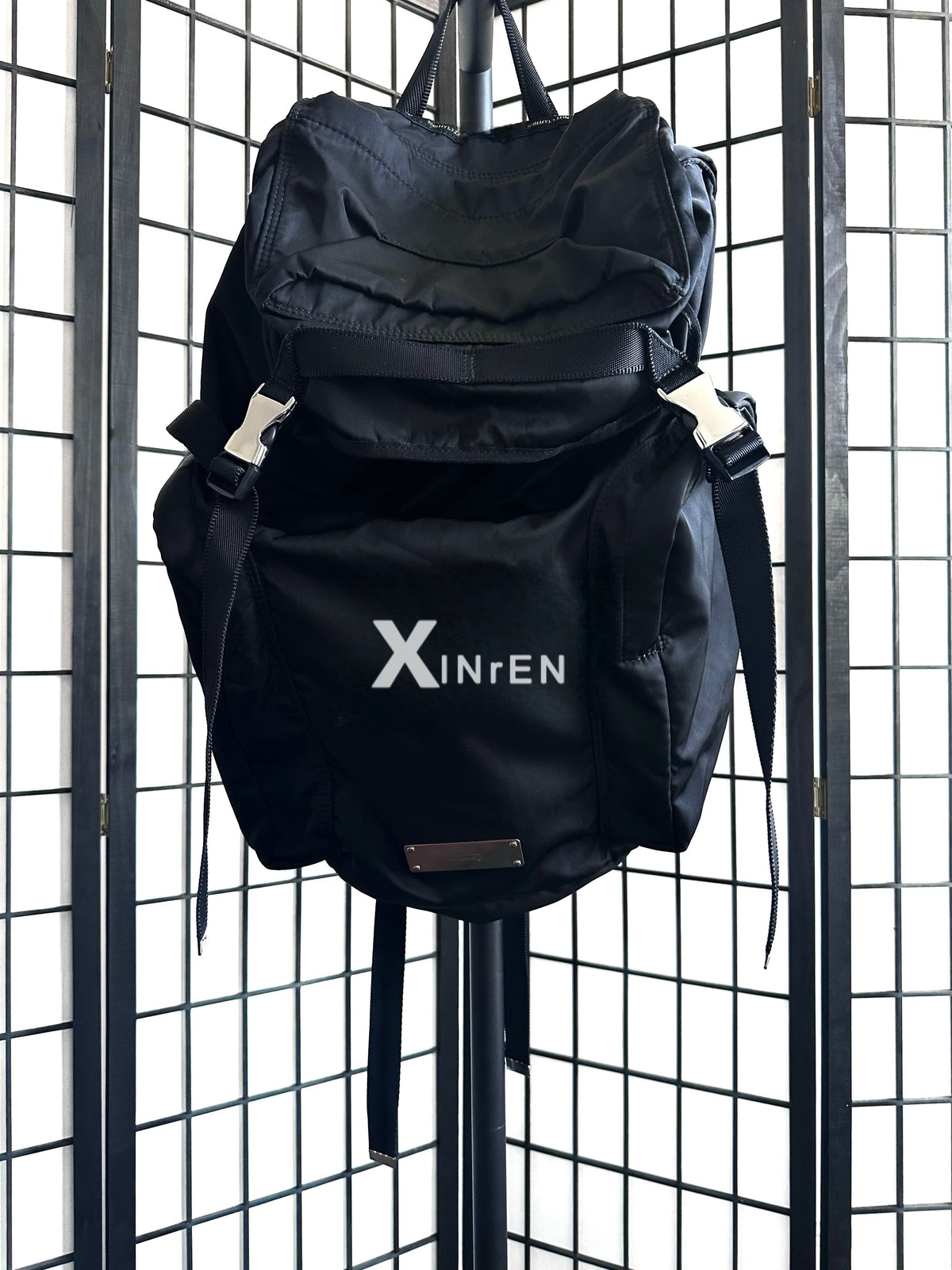 Undercover Classic Parachute Backpack - Heavy Duty Black Nylon Daypack