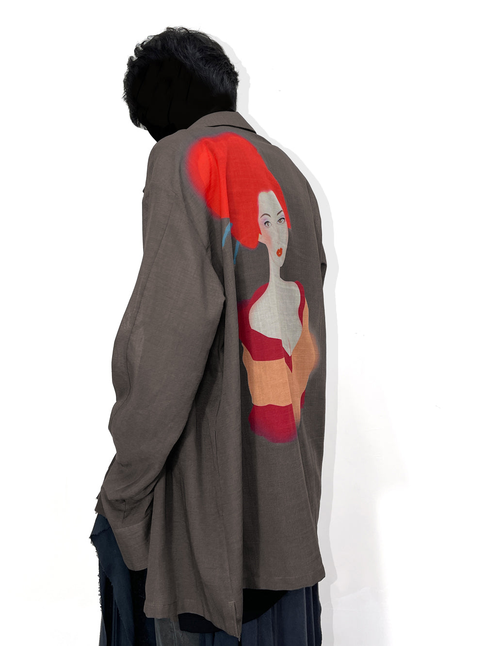 donclickin YOHJI 02SSJI Archive Mesh Shirt Jacket – Diva Portrait Loose Fit