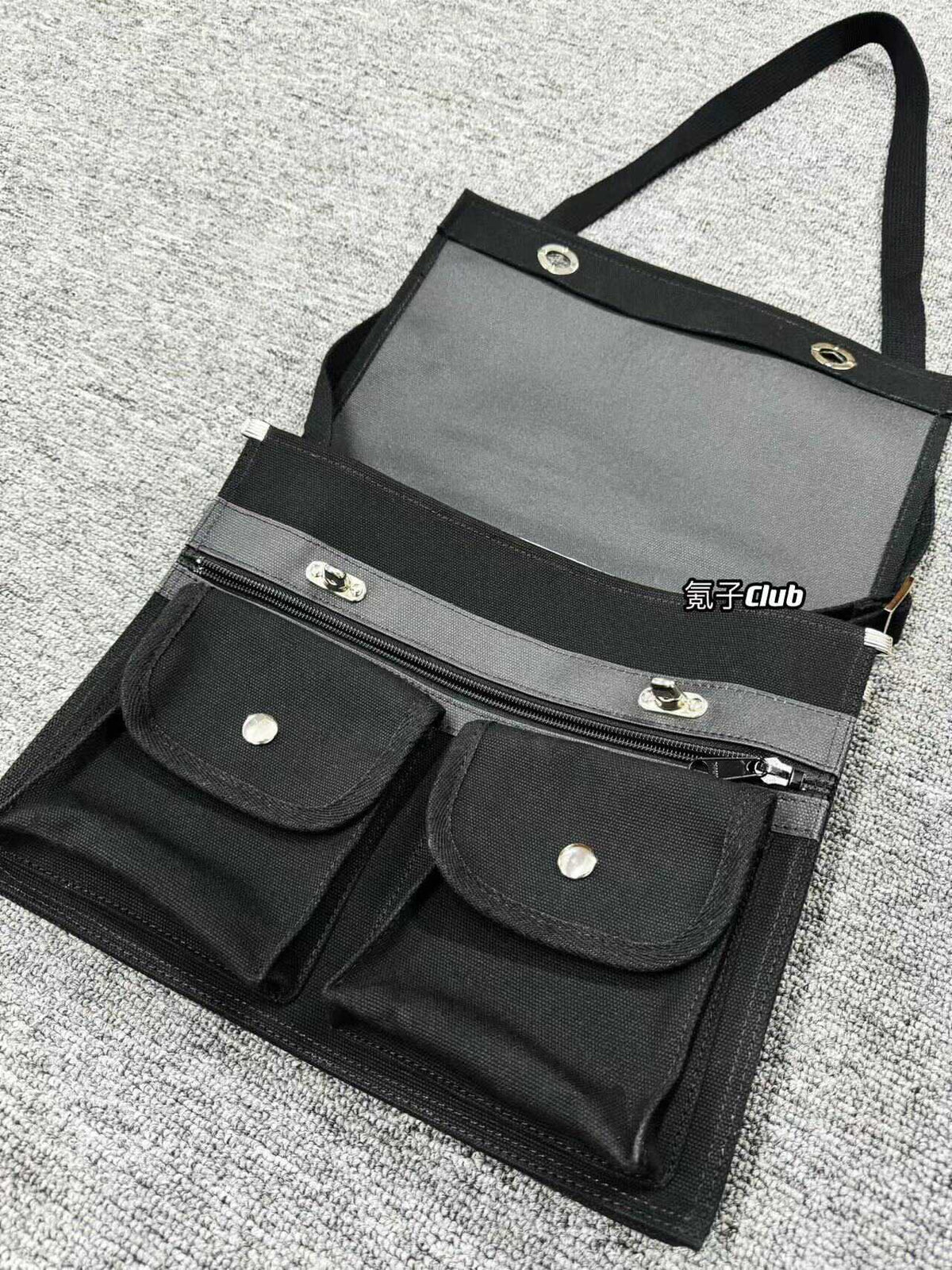 CDG-Vibe Commuter Messenger Bag - Vintage Large-Capacity Crossbody Tote - Black