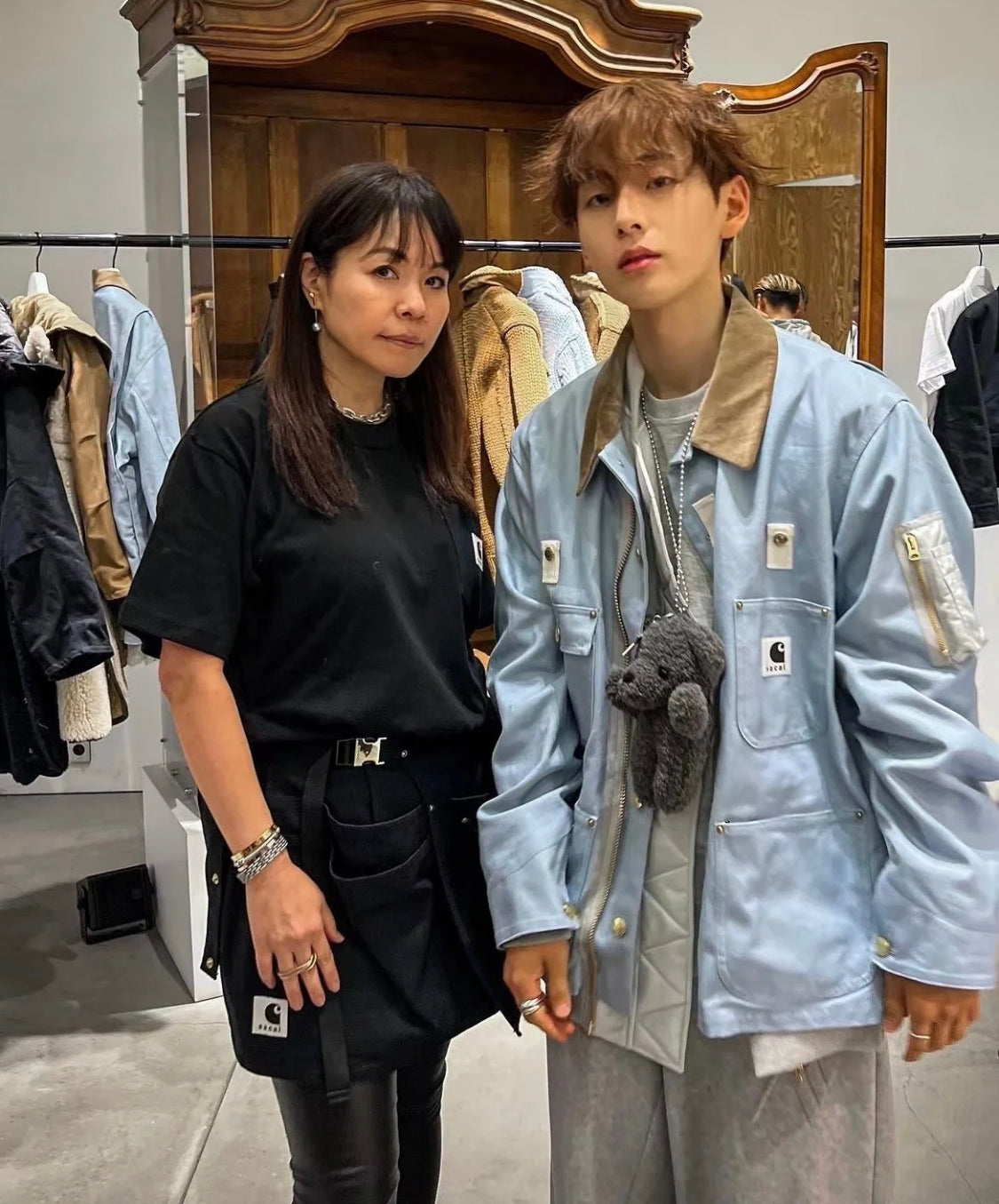 Detroit Double Collar Carhartt X Sacai Jacket Canvas Patchwork Workwear
