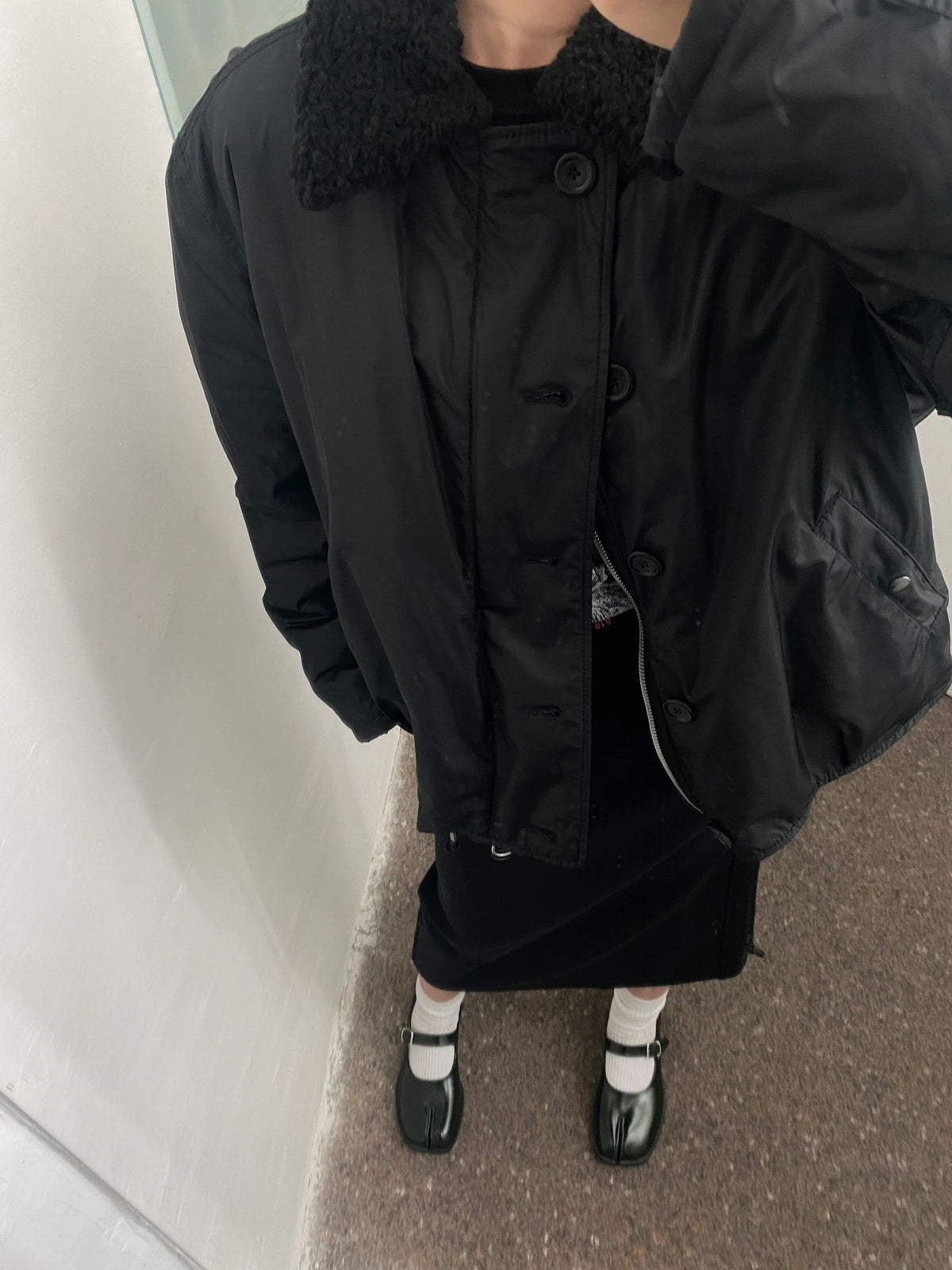 Our Legacy Plush Short Jacket Outerwear Faux Fur Collared Thickened
