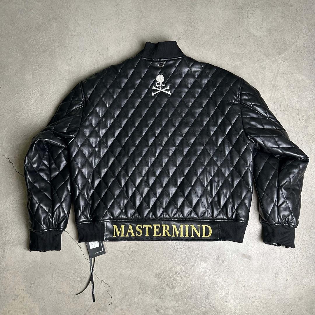 Mastermind Japan Embroidered Skull Leather Jacket - Biker Style Motorcycle Coat