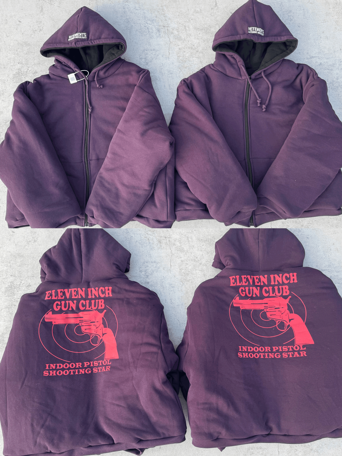 Revised Vetements 16FW TFD & Gun Club Reversible Bomber Jacket
