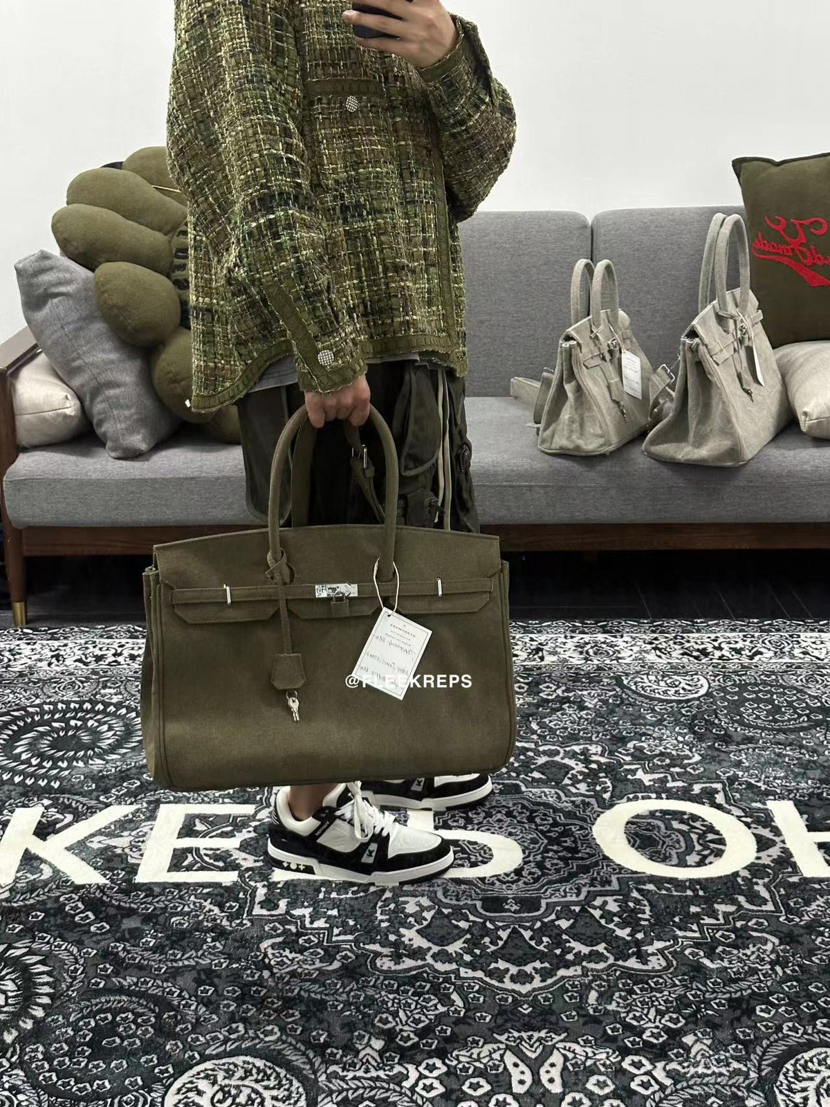 Remake Readymade Yuta Hosokawa Washed Canvas Birkin Bag - Large & Small Sizes