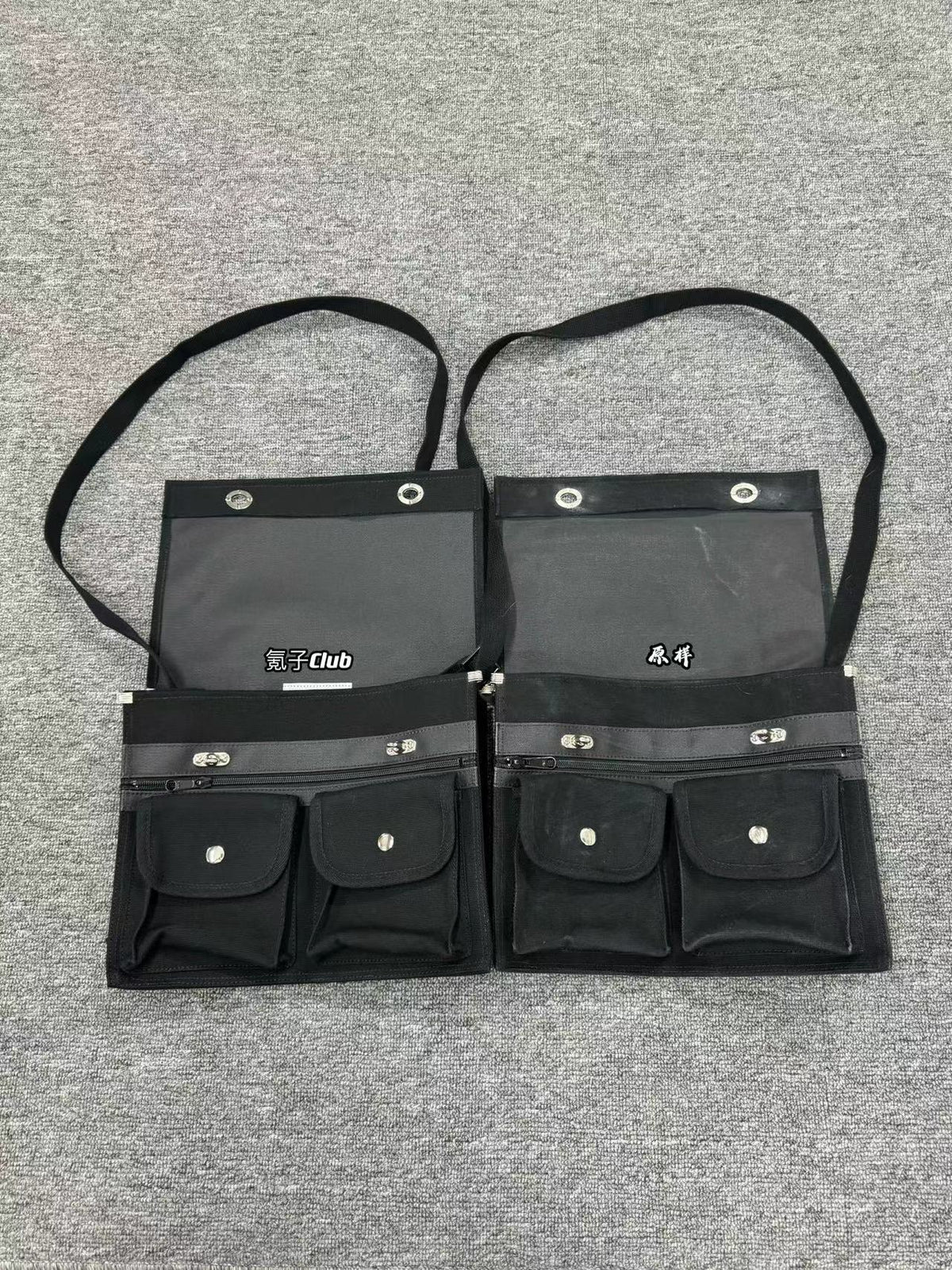 CDG-Vibe Commuter Messenger Bag - Vintage Large-Capacity Crossbody Tote - Black