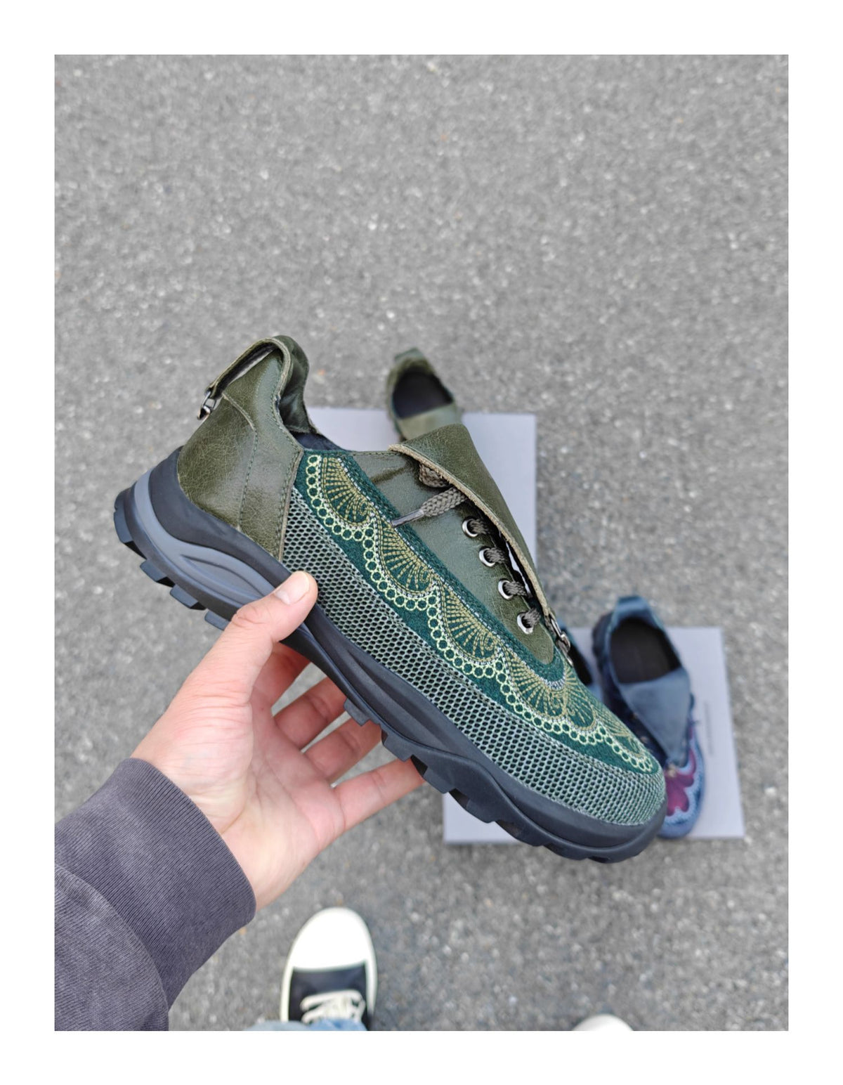 Kiko Kostadinov AW24 "CARVED BROGUE" Workwear Derby - Embroidered Leather Archive Shoe -