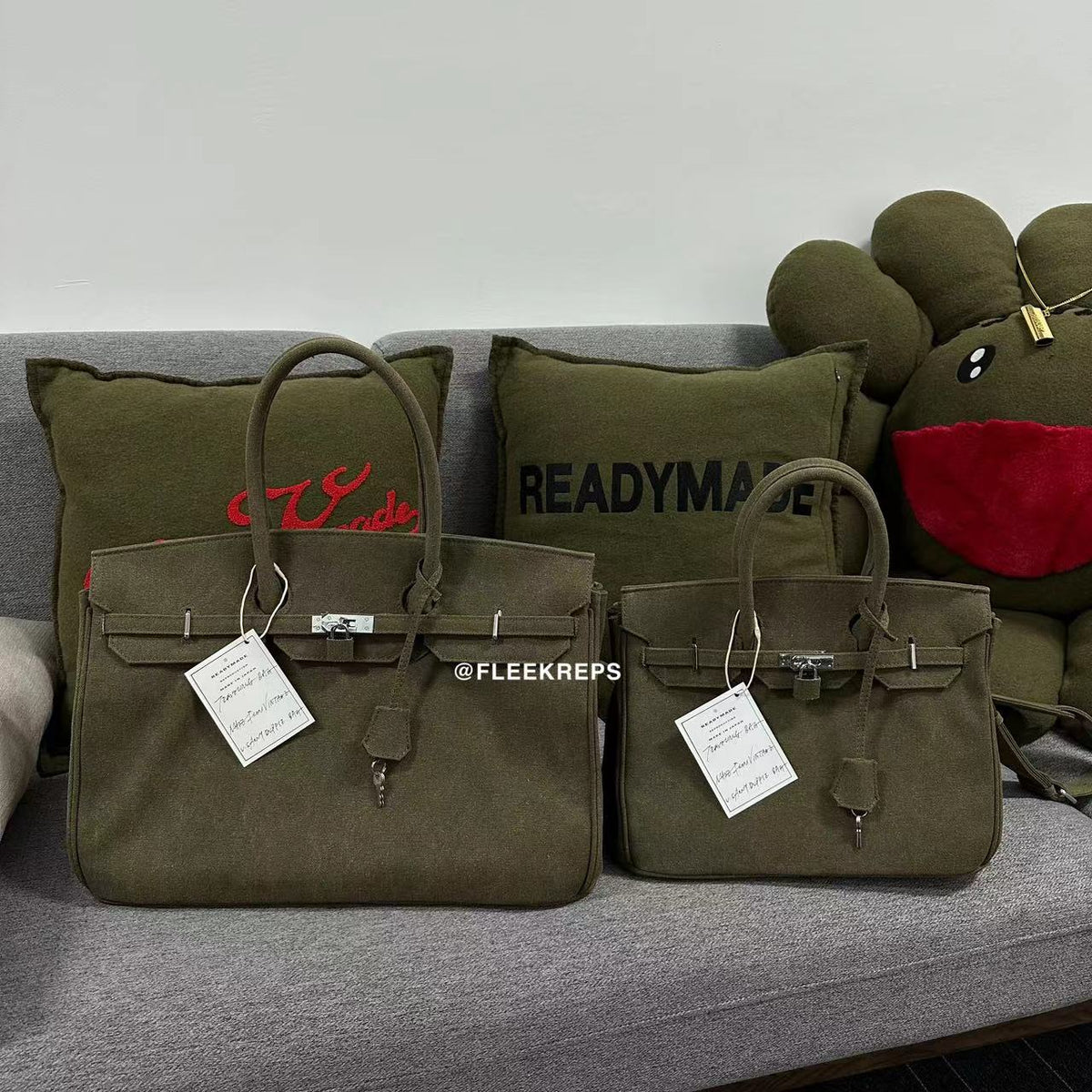 Remake Readymade Yuta Hosokawa Washed Canvas Birkin Bag - Large & Small Sizes