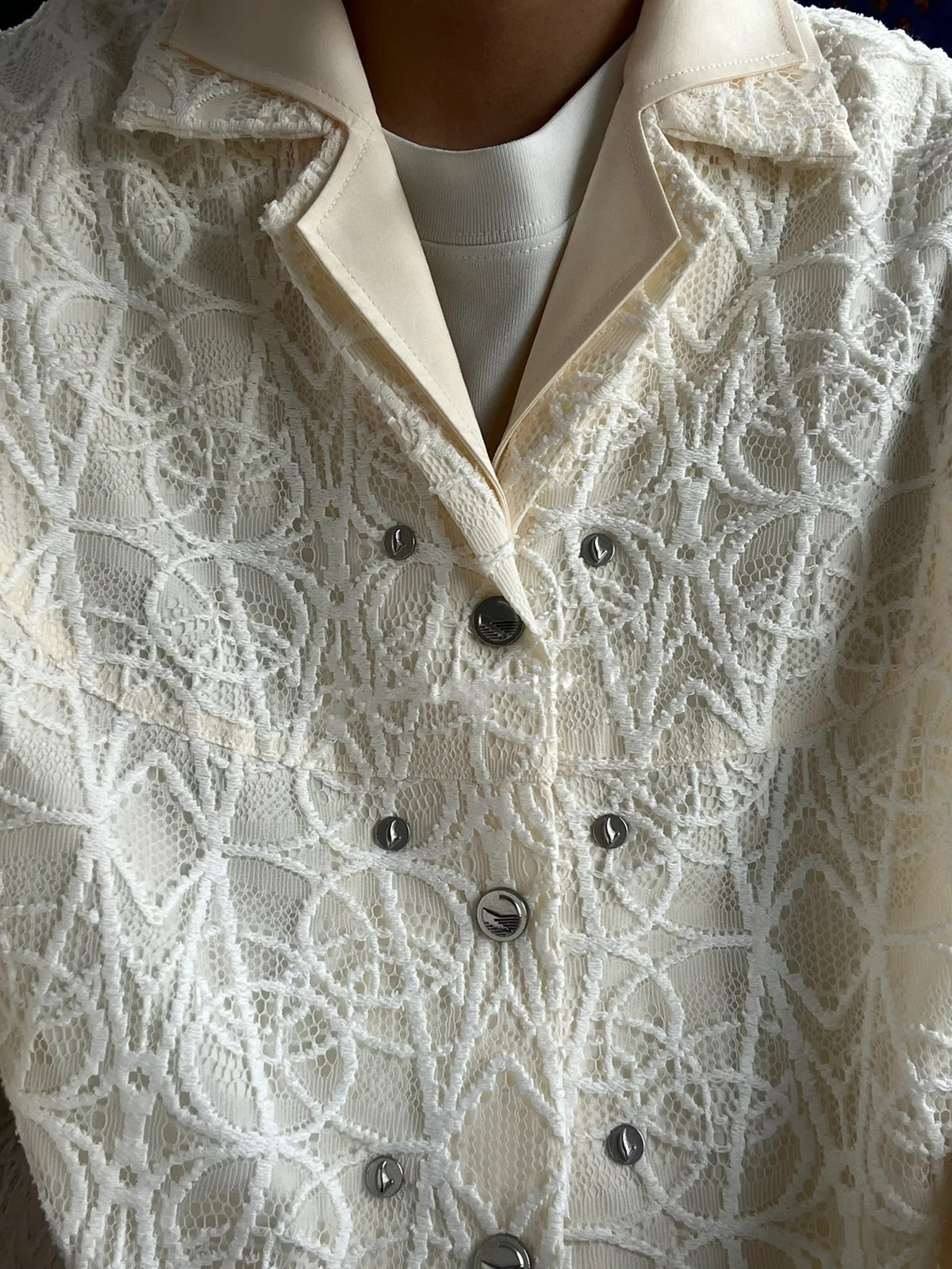 Kiko Kostadinov AW22 Layered Shirt - Detachable Lace Long/Short Sleeve Hybrid