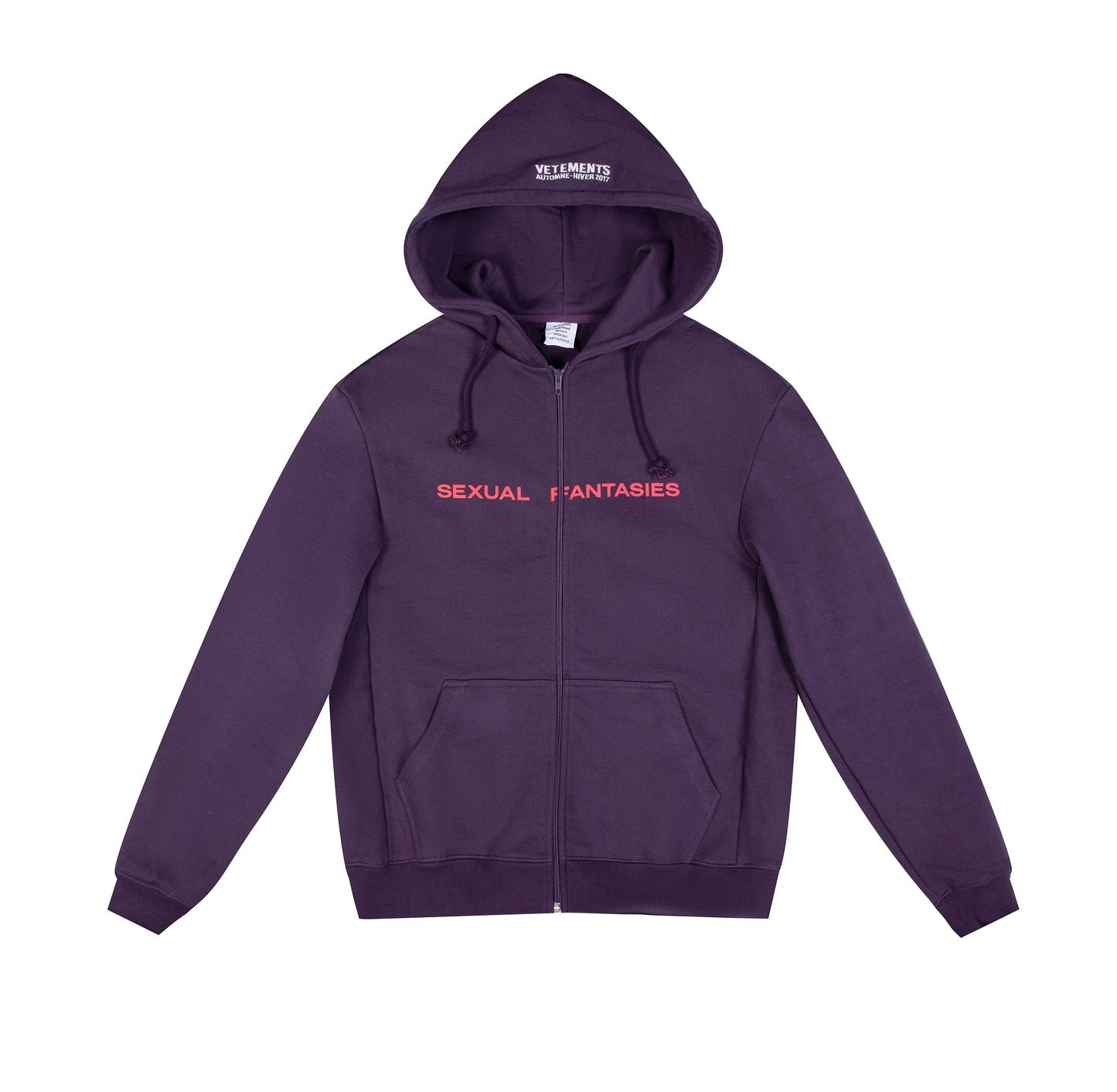 Vetements Rare Purple Sexual Fantasies Hoodie – Exclusive Collectible Edition - ZIPPER HOODIE