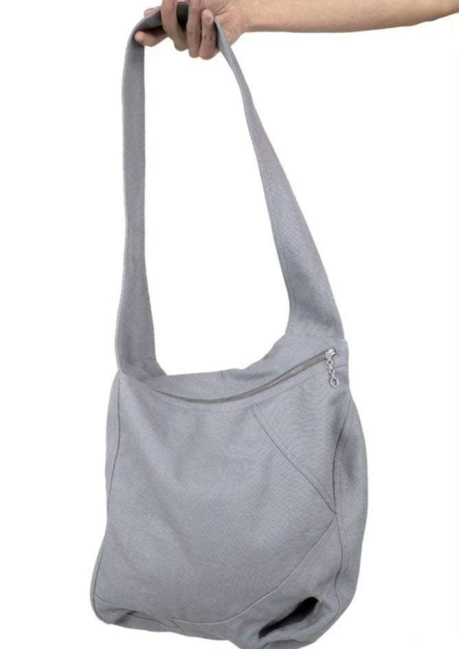 donclick Kiko Kostadinov 24SS Crossbody Bag – New Canvas Zip Shoulder Bag Unisex - Grey