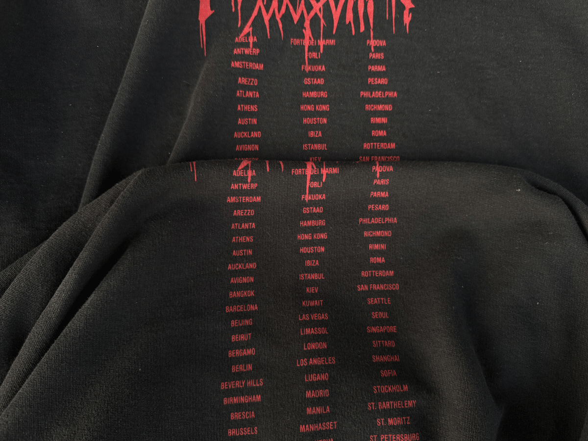 VTM 2018 “Blood Drip” Heavy Metal Tour Hoodie Heavyweight Oversized Opium Carti