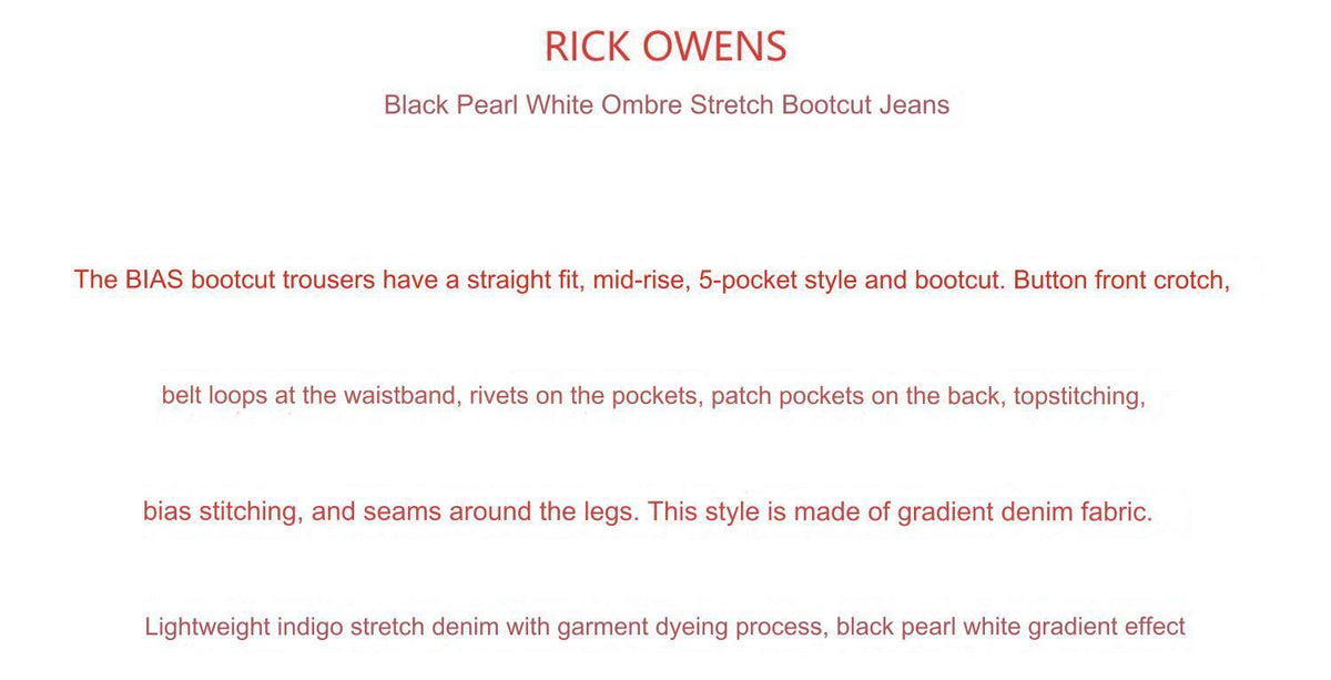 RO Gradient Flared Stacked Jeans - Rick Owen Mud Wash Darkwear Denim - donclickin