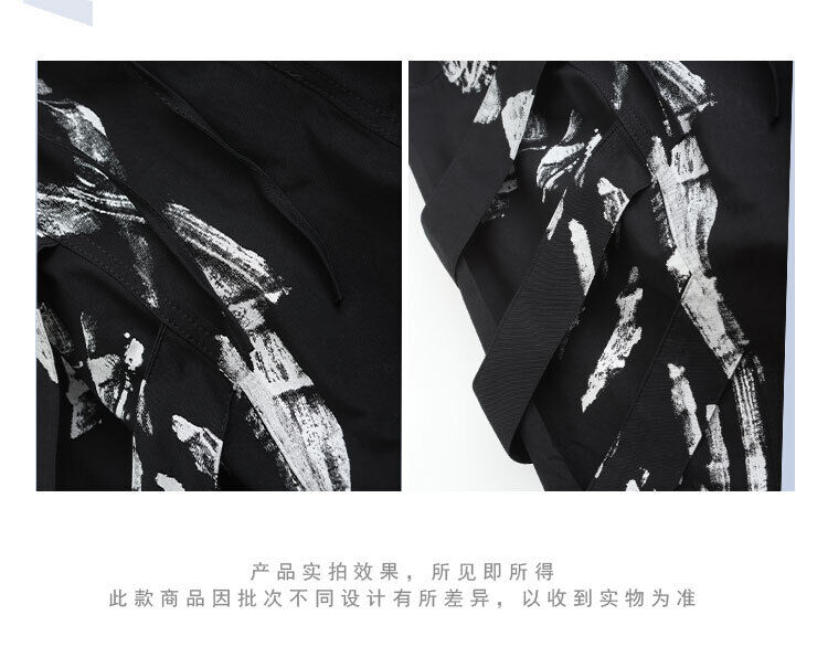 RO Rick Owens Black Work Pants High Street Punk Dark Style Couple Wide-Leg Trousers - Size avaliable S ~ XXL