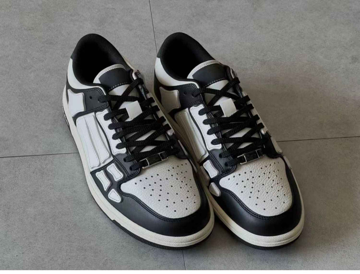 2023SS AMIRI Bone Shoes Lychee Grain Top Layer Cowhide Low-top Leisure Board Shoes