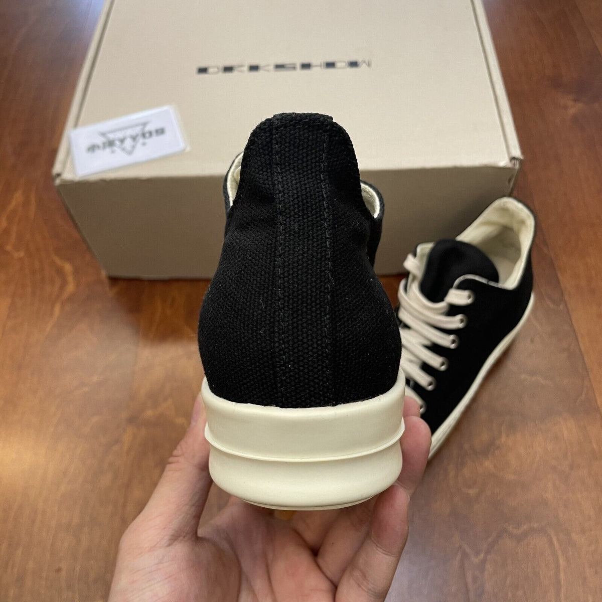 Correct Vers. Rick Owens Wax Surface Satin Sub-line Leather Shoes High/Low Cut