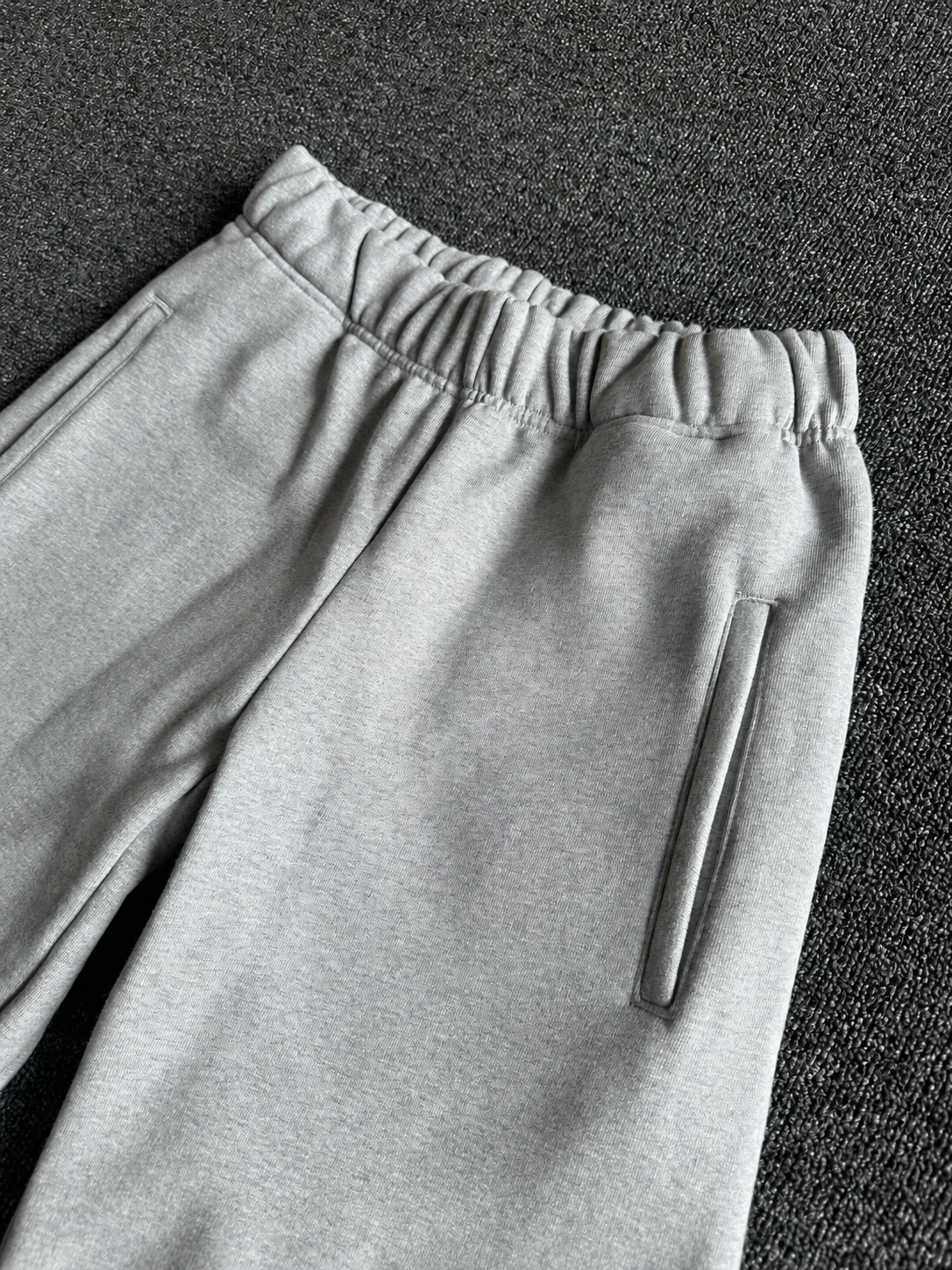 Chrome Lambskin Cross Patch Sweatshorts - Heavy Heather Grey