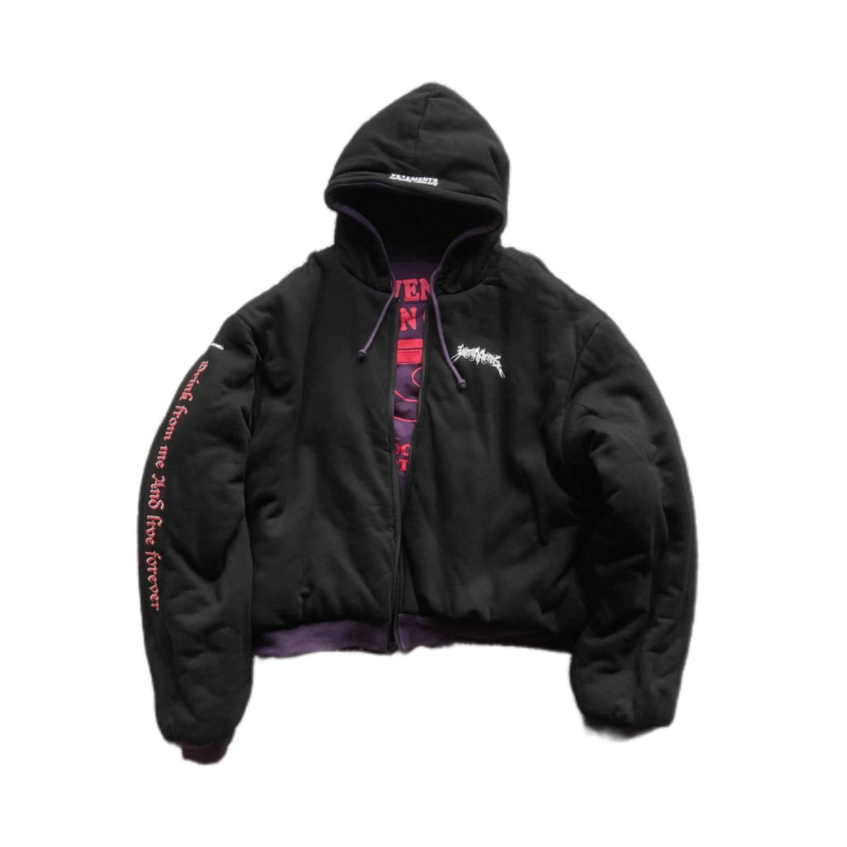 Revised Vetements 16FW TFD & Gun Club Reversible Bomber Jacket