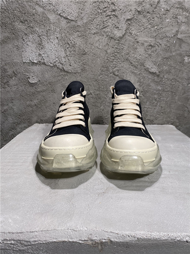 RO Abstract Low Sneaks - Double-Layer Rick Owen TPU Platform Nylon Canvas