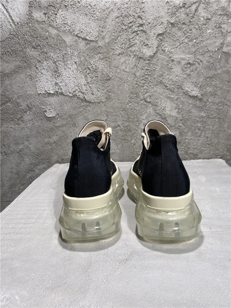 RO Abstract Low Sneaks - Double-Layer Rick Owen TPU Platform Nylon Canvas