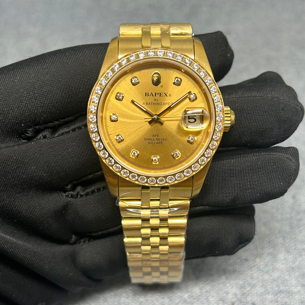 Type 7 BAPEX Watch - Iced Out Automatic Mechanical Watch