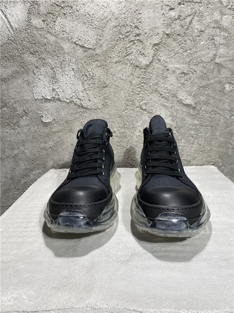 RO Abstract Low Sneaks - Double-Layer Rick Owen TPU Platform Nylon Canvas