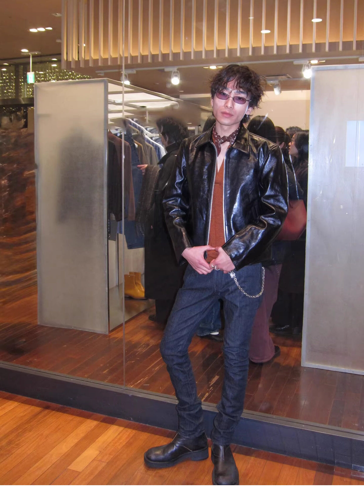 Revised Our Legacy Mini Jacket - Boxy Double-Zip Glossy Cowhide Leather