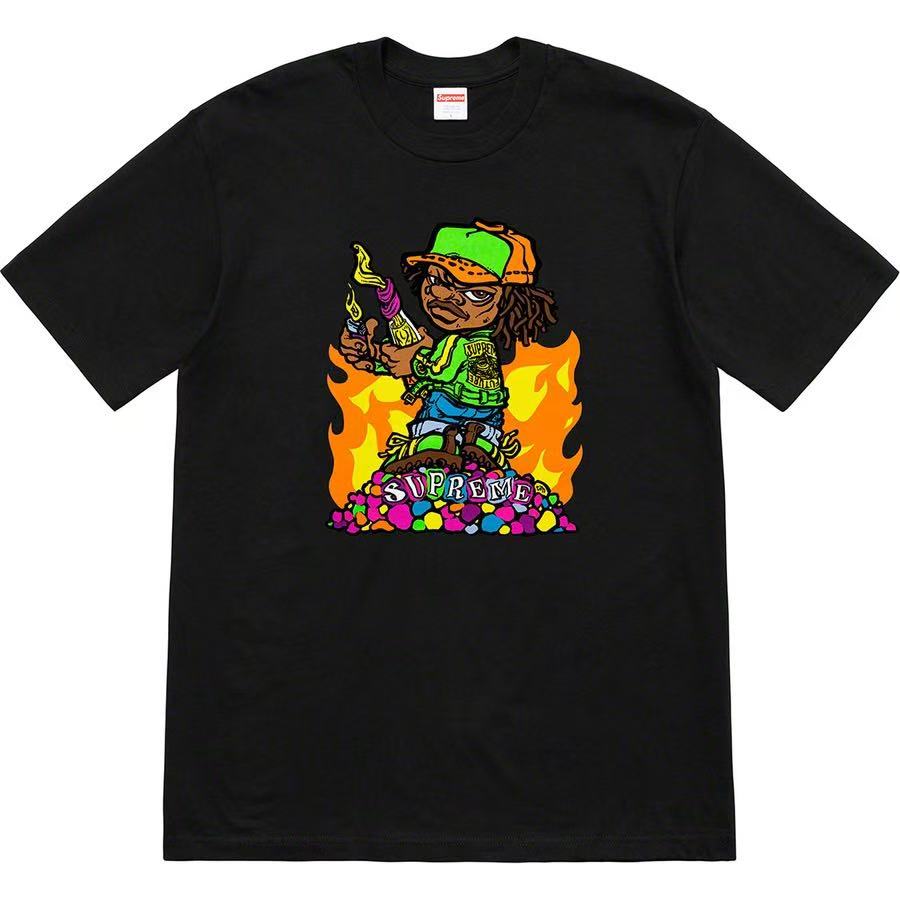 24SS Sup Short-Sleeve T-shirt Retro Unisex 280g Pure Cotton