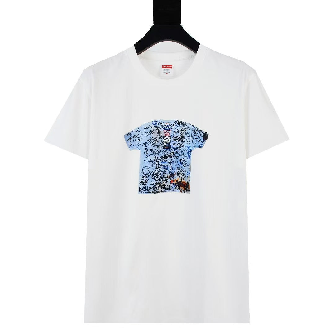 24SS Sup Short-Sleeve T-shirt Retro Unisex 280g Pure Cotton
