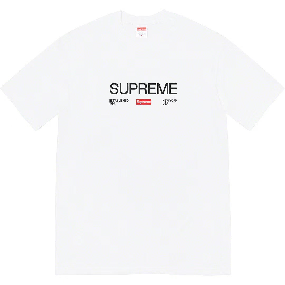 24SS Sup Short-Sleeve T-shirt Retro Unisex 280g Pure Cotton