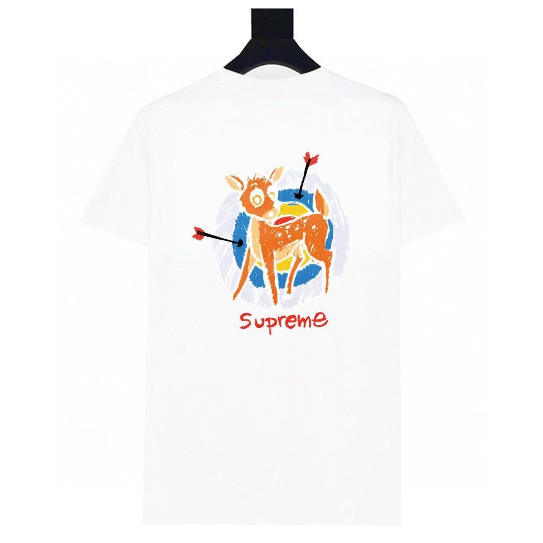 24SS Sup Short-Sleeve T-shirt Retro Unisex 280g Pure Cotton