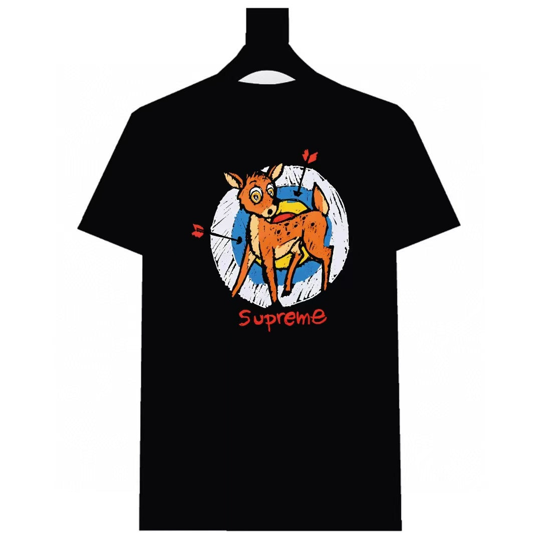 24SS Sup Short-Sleeve T-shirt Retro Unisex 280g Pure Cotton