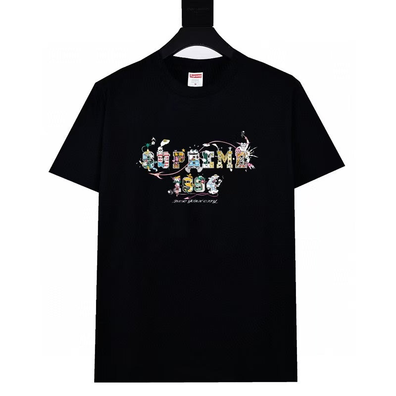 24SS Sup Short-Sleeve T-shirt Retro Unisex 280g Pure Cotton
