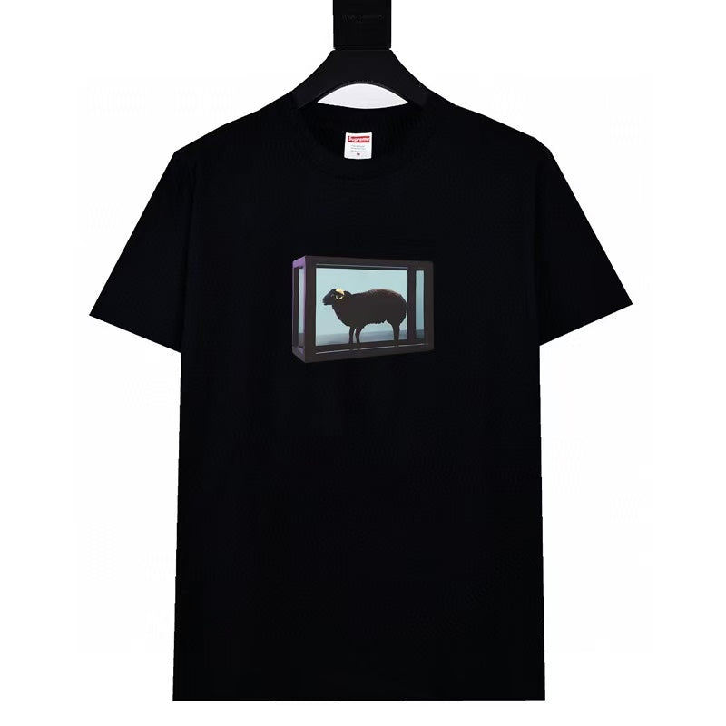 24SS Sup Short-Sleeve T-shirt Retro Unisex 280g Pure Cotton
