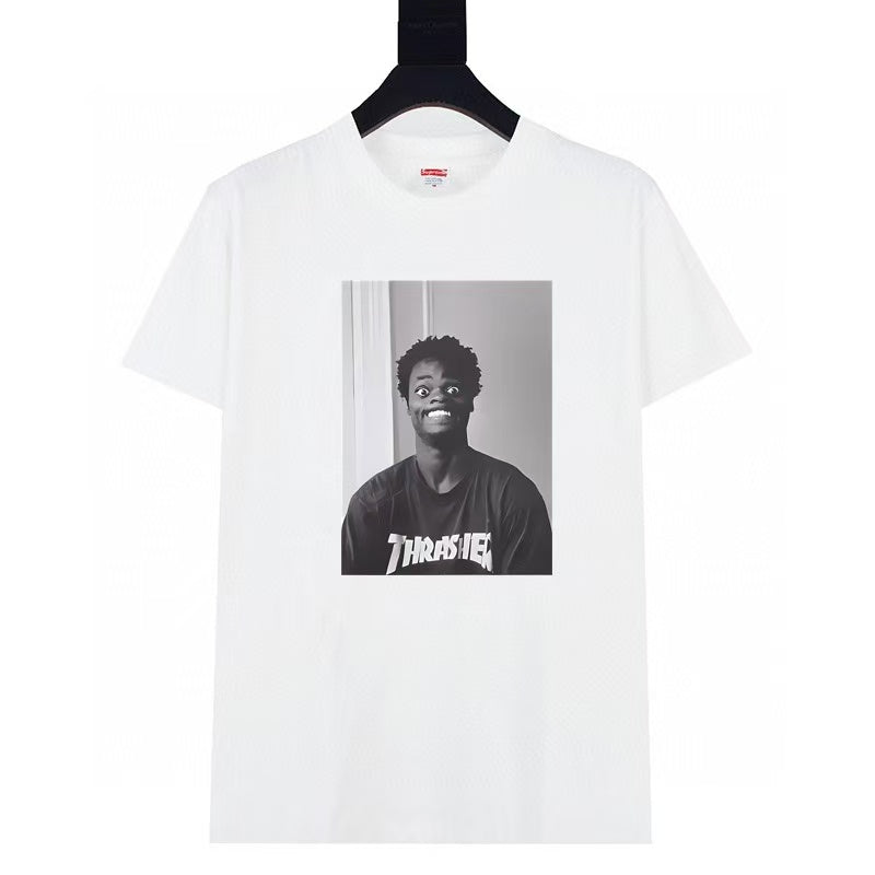 24SS Sup Short-Sleeve T-shirt Retro Unisex 280g Pure Cotton