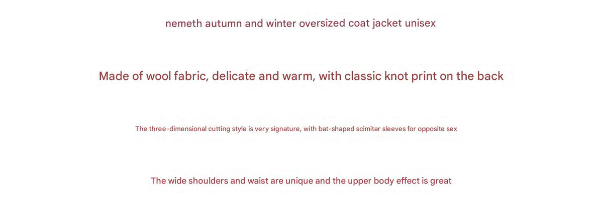 Nemeth Rope-Knit Back Wool Jacket - Curved Blade Design Coat