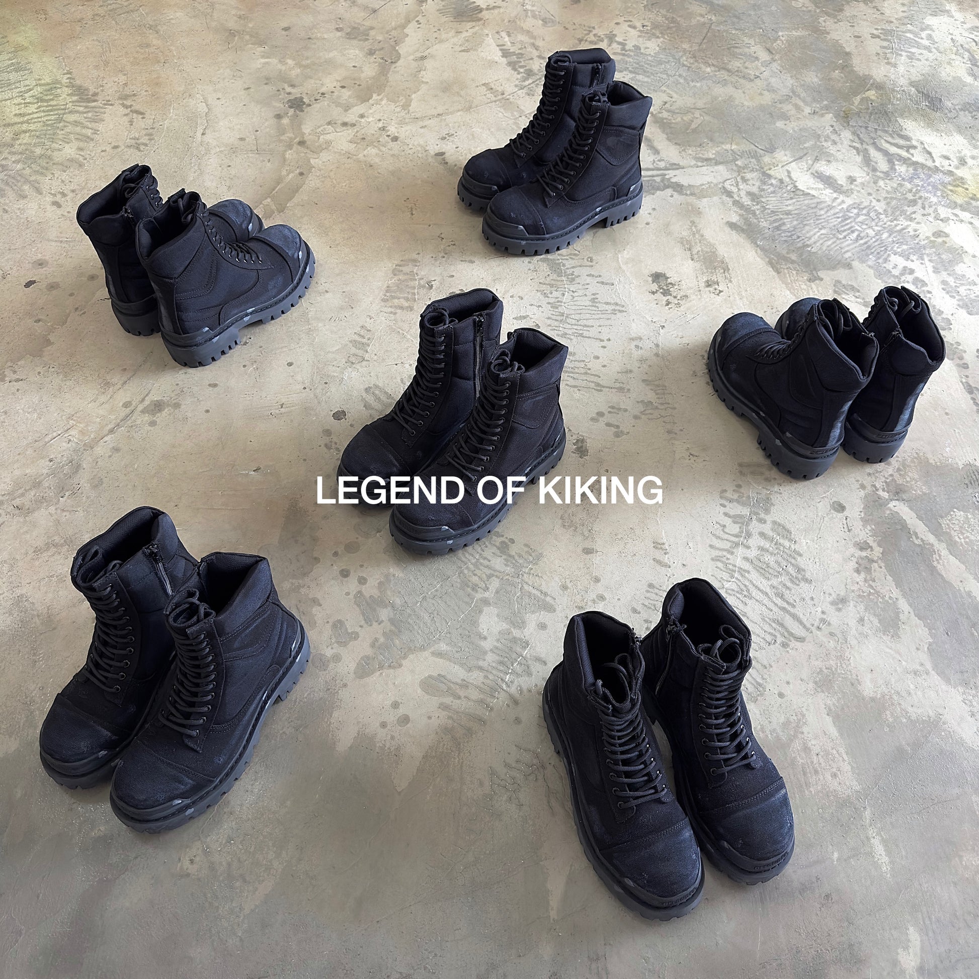 DEMNA Runway Distressed Handmade Parisian Ankle Combat Martin Boots
