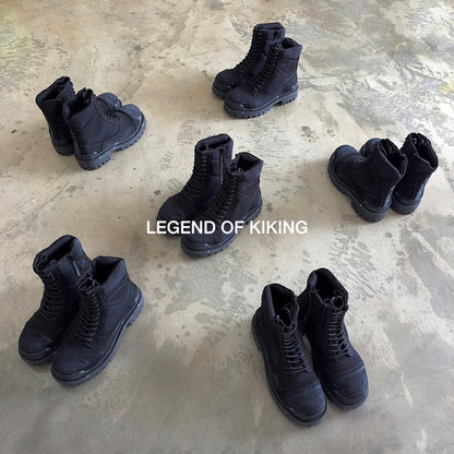 DEMNA Runway Distressed Handmade Parisian Ankle Combat Martin Boots