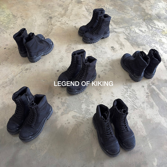 DEMNA Runway Distressed Handmade Parisian Ankle Combat Martin Boots