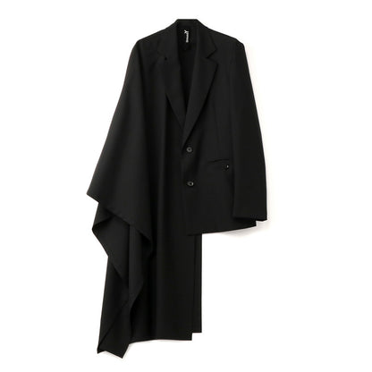 Yohji One Sleeve Cape Avant-garde Blazer - Minimal Asymmetric Black Suit Coats