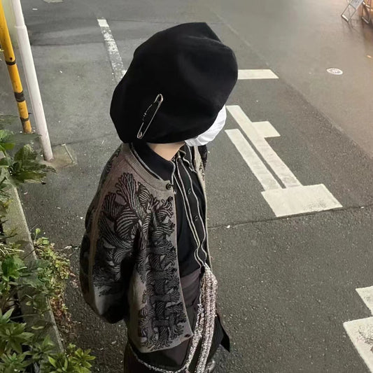 The Soloist Takahiro Miyashita Wool Beret - Pin Painter Newsboy Cap