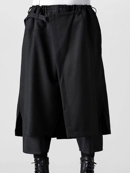 24SS Yohji Yamamoto Double-Layer Skirt Pants – Lightweight Wrinkle-Resistant - Size avaliable S ~ XL