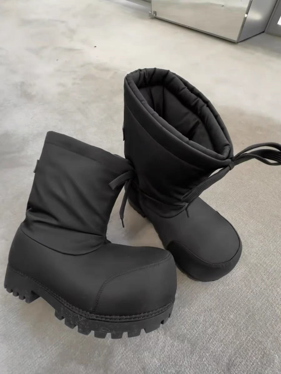 Parisian Snow Boots Ski Waterproof Anti-Slip Big Head Short Boots
