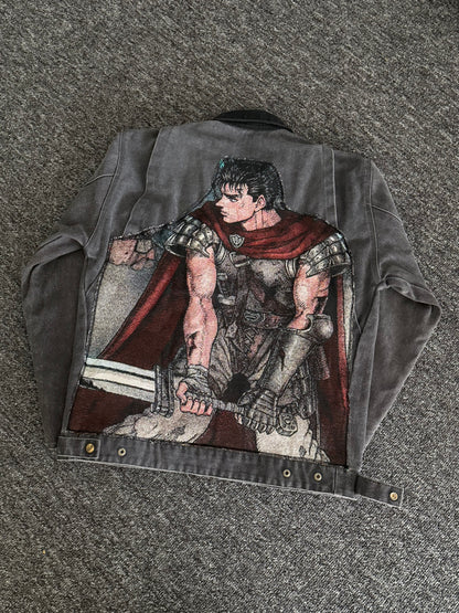 Custom Berserk "Guts" Canvas Jacket - Washed Carhartt J97 Detroit Remake | Donclickin 