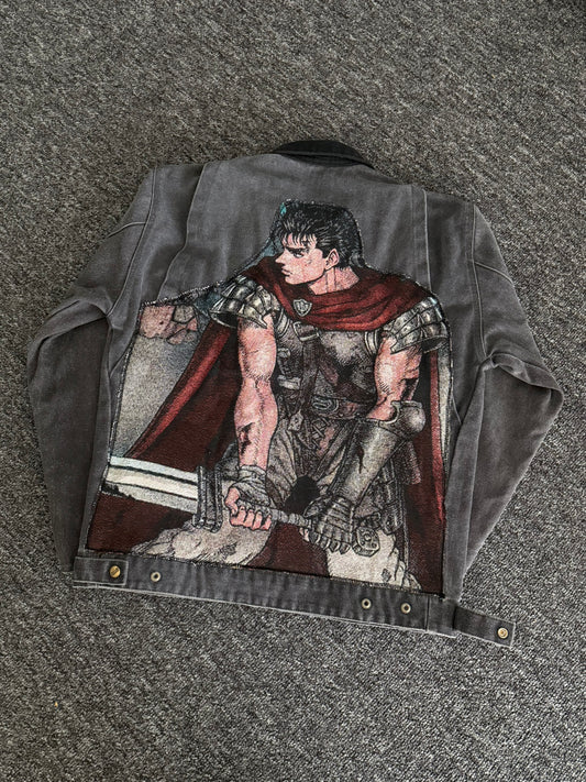 Custom Berserk "Guts" Canvas Jacket - Washed Carhartt J97 Detroit Remake | Donclickin 