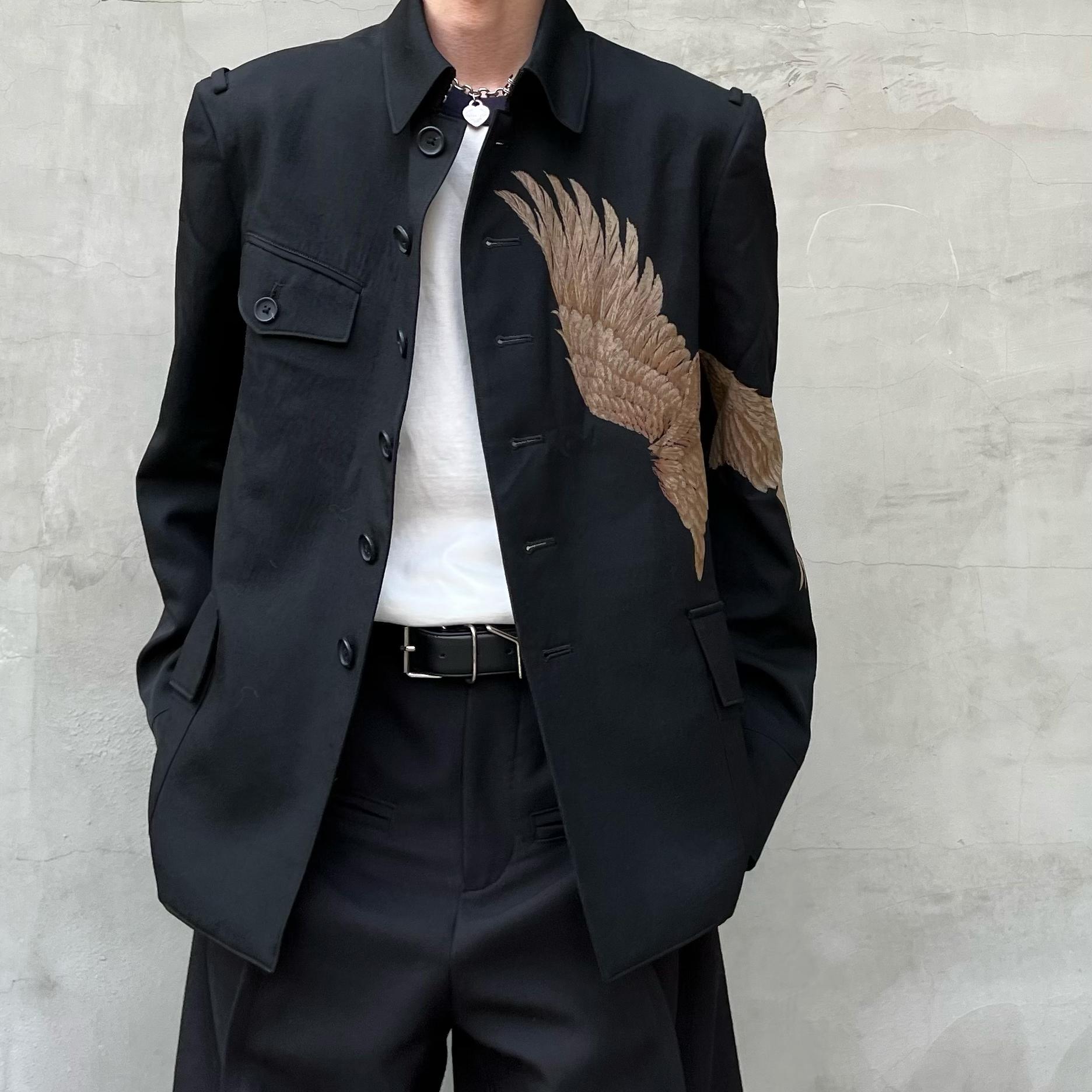 Yohji Yamamoto ’Fading Soldier’ Discharge Print Single-Breasted Jacket