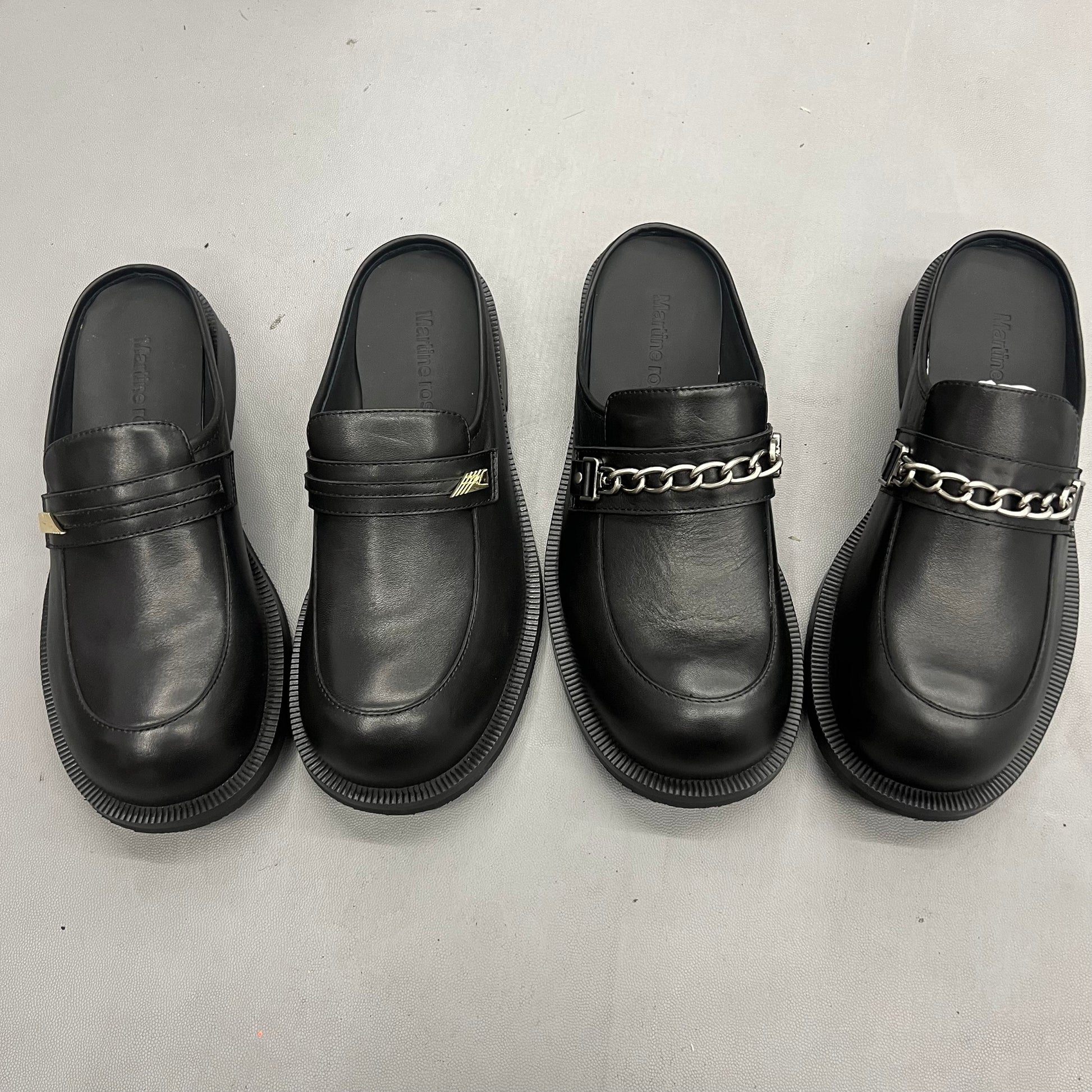 Martine Rose Loafer-Derby Genuine Leather Slip-On Shoes Retro Platform