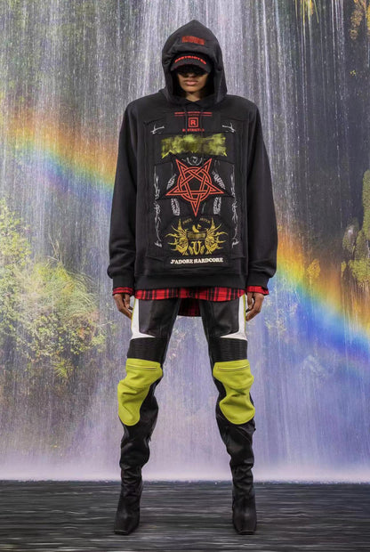 Vetements Adone Hardcore Embroidered Patch Hoodie Heavyweight Playboi - Size avaliable S M L