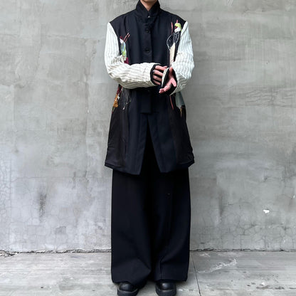 Yohji Rokumeikan Double-Breasted Double-Faced Layered Jacket Blazer