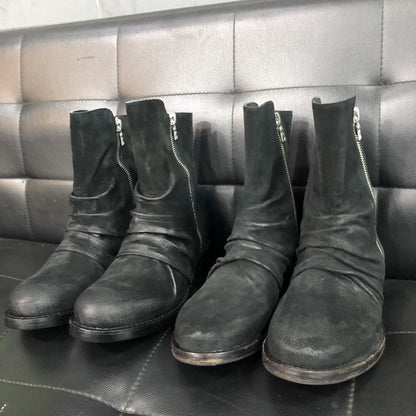 AMIRI 16OG Crinkled Chelsea Boots -Distressed Leather Ankle Boots