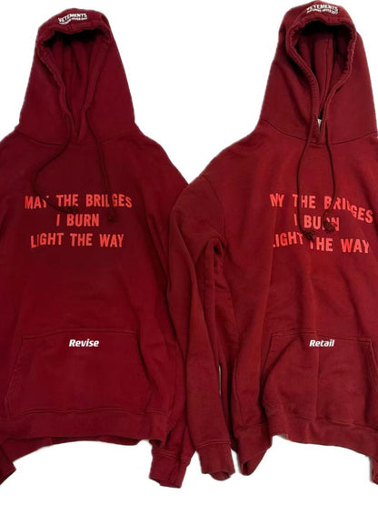 Revised VTM 17SS ’Bridges I Burn’ Zip Hoodie - Ultra Heavyweight Hoodie